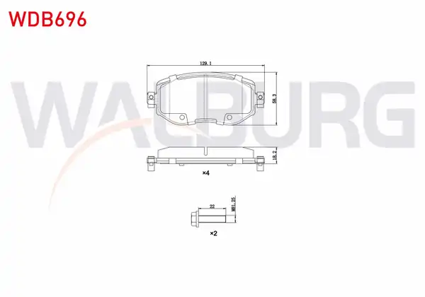 WALBURG WDB696 | Fren Balata Ön Ikazlı Renault Megane IV