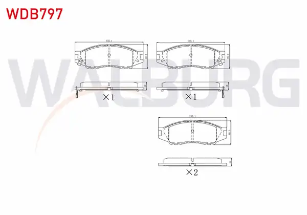 WALBURG WDB797 | Fren Balata Ön Ikazlı Nissan Almera II N16 1 5 dCi 2000 2007