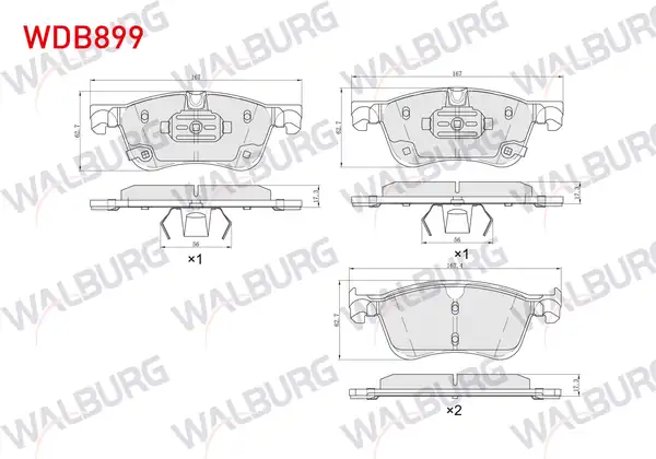 WALBURG WDB899 | Fren Balata Ön Nissan Qashqai III J12 1 3 Dıg T 2021 Renault Austral Tce 130 140 2022 Kangoo 2021