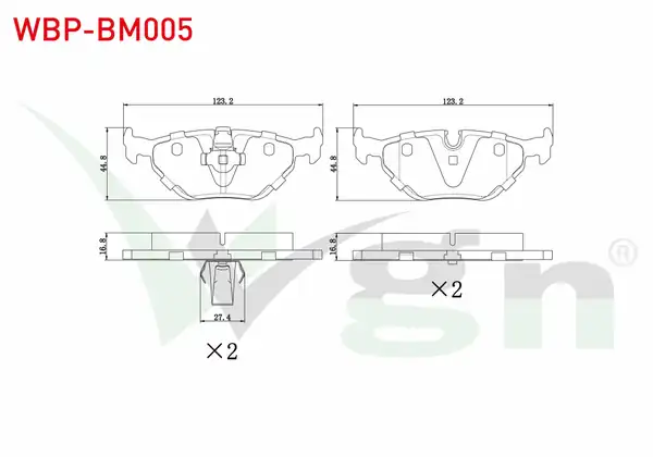 WGN Wbp Bm005 Fren Balata Arka Bmw 5 Serisi