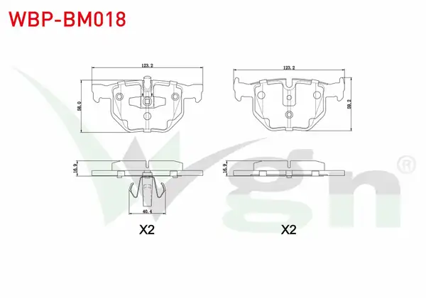 WGN Wbp Bm018 Fren Balata Arka Bmw 3 Serisi
