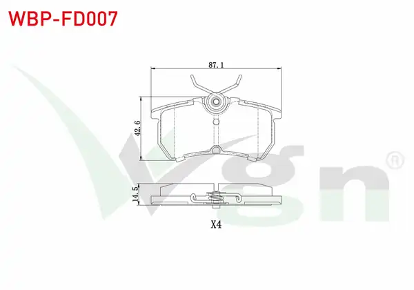 WGN Wbp Fd007 Fren Balata Arka Ford Focus İ
