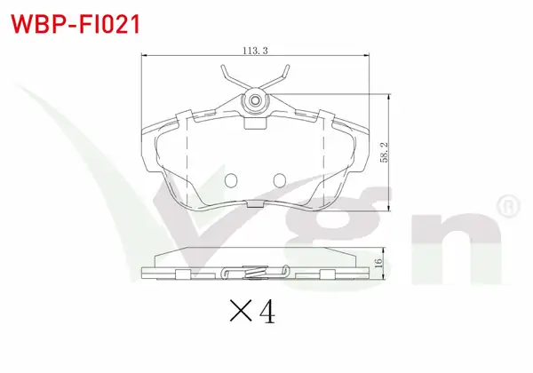 WGN Wbp Fi021 Fren Balata Arka Fiat Scudo