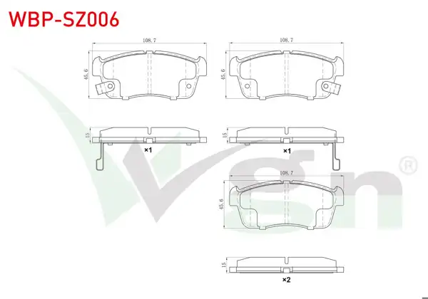 WGN WBP-SZ006 | Fren Balata Ön Ikazlı Suzuki