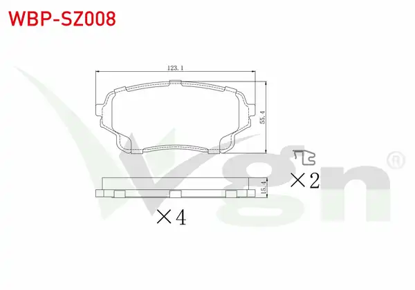 WGN Wbp Sz008 Fren Balata Ön Suzuki Grand Vitara II