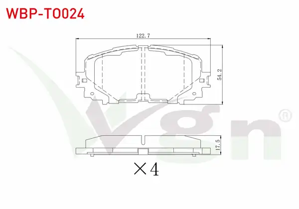 WGN Wbp To024 Fren Balata Ön Toyota Yaris