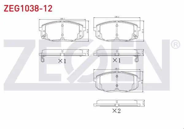 ZEGEN ZEG1038-12 | Fren Balata Ön Ikazlı Hyundai i30