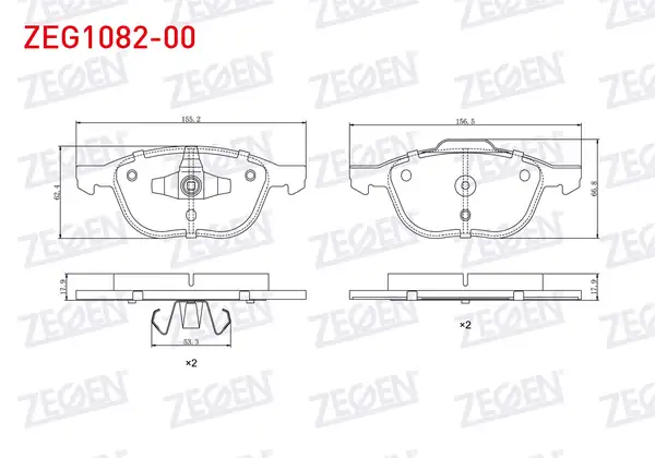 ZEGEN ZEG1082-00 | Fren Balata Ön Ford Focus II