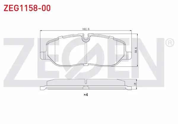 ZEGEN ZEG1158-00 | Fren Balata Ön Land Rover Rangerover III 3.0 TD 6 2002-2012 / Land Rover Discovery (Taa) 2.7 TD 2004-2010