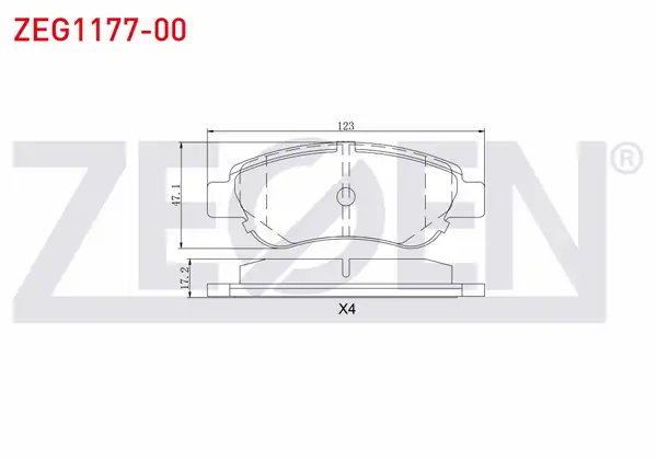 ZEGEN ZEG1177-00 | Fren Balata Ön Peugeot 107