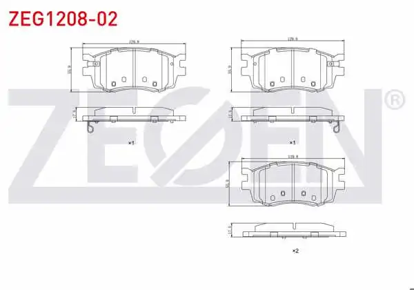 ZEGEN ZEG1208-02 | Fren Balata Ön Ikazlı Hyundai Accent