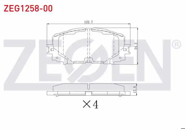 ZEGEN ZEG1258-00 | Fren Balata Ön Toyota Yaris (P9) 1.0 Vvt-I 2006-2010 / Yaris (P9) 1.3 Vvt-I 2006-2010 / Yaris (P9) 1.33 Vvt-I 2006-2010 / Yaris (P9) 1.4 D-4D 2006-2010