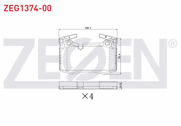 ZEGEN ZEG1374-00 | Fren Balata Ön Mini Cooper (R56) 1.6 D 2006-2013 / 1.6İ 2006-2013 / Mini Cooper (R56) One 1.6 2006-2013 / 1.6 D 2006-2013