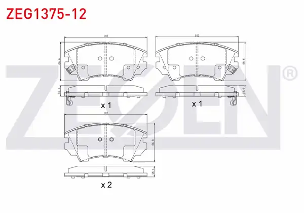 ZEGEN ZEG1375-12 | Fren Balata Ön Ikazlı Opel Insignia