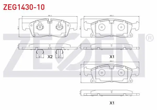 ZEGEN ZEG1430-10 | Fren Balata Ön Mercedes M Serisi (W166) Ml 250 CDI 2011-/ M Serisi (W166) Ml 350 2011 -