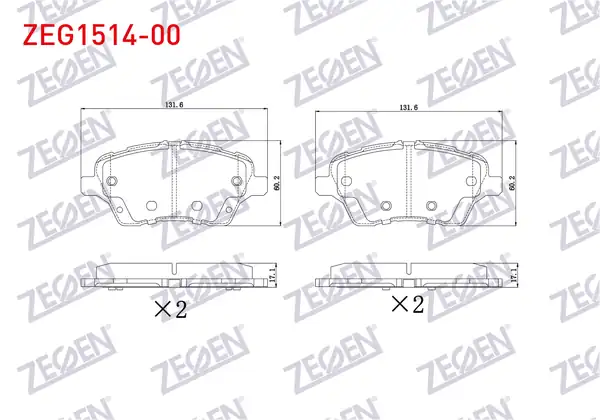 ZEGEN ZEG1514-00 | Fren Balata Ön Ford Tourneo Courier