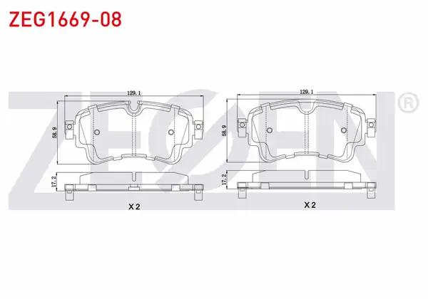ZEGEN ZEG1669-08 | Fren Balata Arka Audi A4 (8W2,B9) 2.0 TDI 2015-/ A4 (8W2,B9) 1.8 TFSI 2015-/ Q7 (4M) 3.0 TDI 2015-/ Q7 (4M) 2.0 TFSI 2015 -