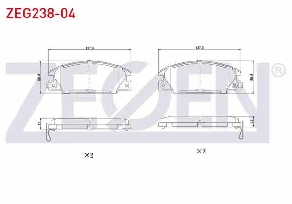 ZEGEN ZEG238-04 | Fren Balata Ön Ikazlı Opel Frontera A 2.0İ 1992-1998 / Frontera A 2.5 Tds 1992-1998