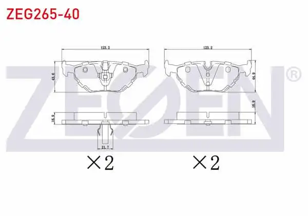 ZEGEN ZEG265-40 | Fren Balata Arka BMW 3 Serisi