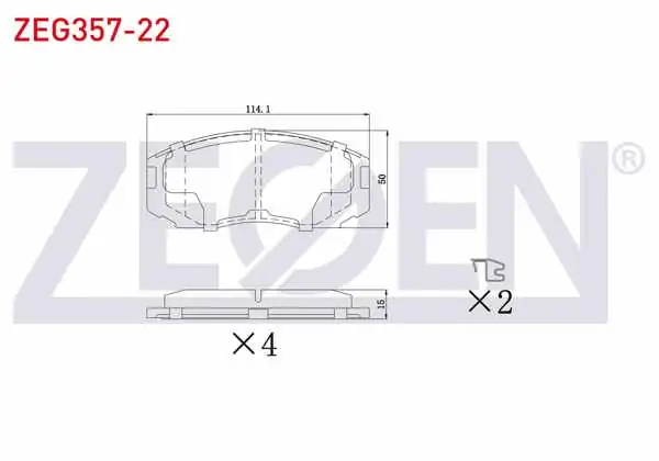 ZEGEN ZEG357-22 | Fren Balata Ön Ikazlı Daihatsu