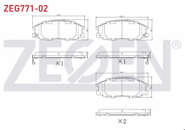 ZEGEN ZEG771-02 | Fren Balata Ön Ikazlı Hyundai Starex