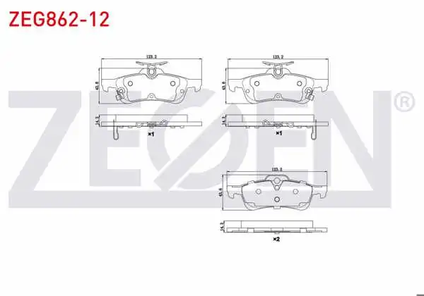 ZEGEN ZEG862-12 | Fren Balata Arka Ikazlı Honda Civic Ix
