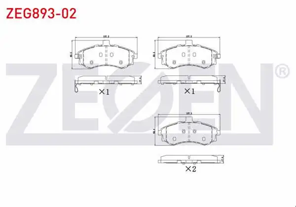 ZEGEN ZEG893-02 | Fren Balata Ön Ikazlı Hyundai Elantra