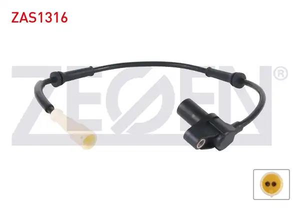 ZEGEN ZAS1316 | ABS Sensörü Ön Sol Sağ Renault Clio II 98 05 Symbol 01 09 Soketli