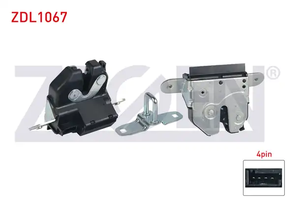 ZEGEN ZDL1067 | Bagaj Kilidi 4 Pin Fiat Grande Punto Bravo II 500 2005 2012