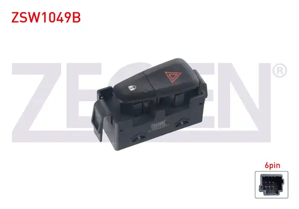 ZEGEN ZSW1049B | Kapı Kilit Ve Flaşör Anahtarı 6 Pin Renault Megane III Scenic III 2008 2015 Dacia Lodgy Sandero Dokker 2008