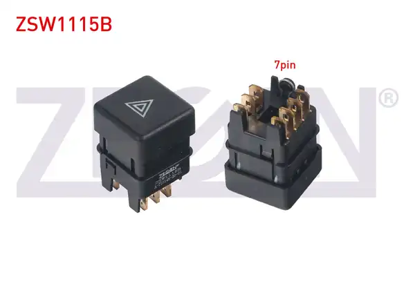 ZEGEN ZSW1115B | Flaşör Anahtarı Kare 7 Pin Siyah Fiat Dogan SLX 1993 1997