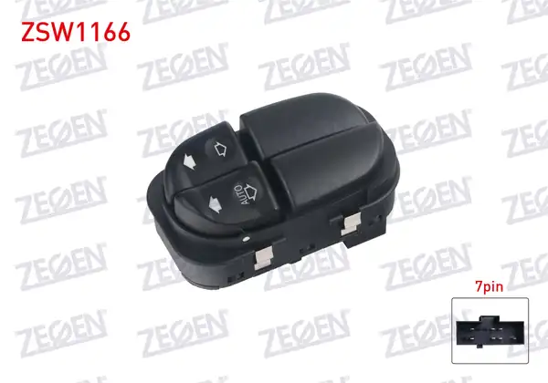 ZEGEN ZSW1166 | Cam Açma Anahtarı Çiftli 2 Cam Otomatik 7 1 Pin Çerçeveli Ford Mondeo II 1996 2000