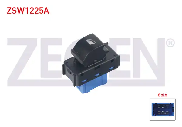 ZEGEN ZSW1225A | Cam Açma Anahtarı Tekli Mavi Soketlı 6 Pin C-Elysee-301 2012 -