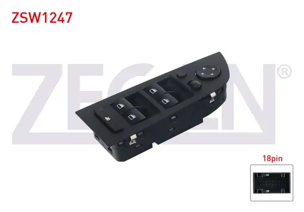 ZEGEN ZSW1247 | Cam Açma Anahtar Grup Ayna Ayarlı Siyah Katlanır Ayna 18 Pin Bmw 3 Serisi E90 X1 E84 X5 E70 X6 E71 E72 2005