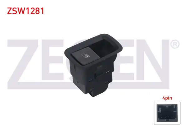 ZEGEN ZSW1281 | Cam Açma Anahtarı Tekli 4 Pin Porsche Panamera 2016