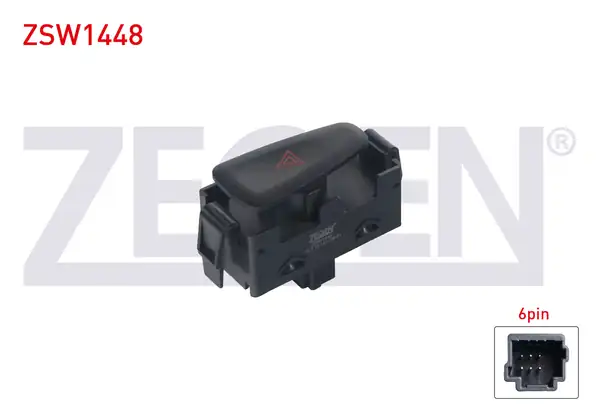 ZEGEN ZSW1448 | Flaşör Anahtarı 6 Pin Dacia Lodgy Dokker Sandero II 2012