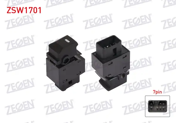 ZEGEN ZSW1701 | Cam Açma Anahtarı Tekli 7 Pin Kia Sportage 2010 2015