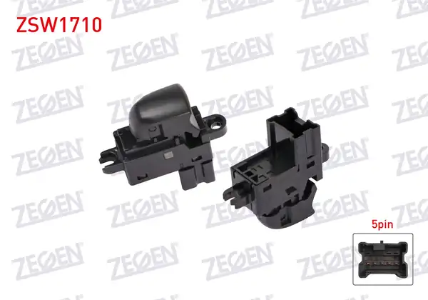 ZEGEN ZSW1710 | Cam Açma Anahtarı Tekli 5 Pin Nissan Juke 2010 Qashqai 2014 2017