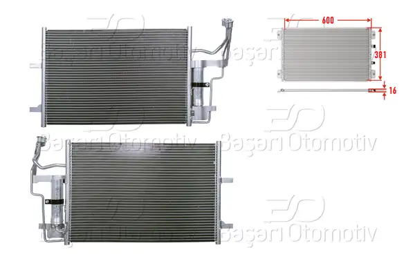 WISCO 3143482-00 | Klima Radyatörü 600X381x16 Mazda3 5 1.3 1.6 2.0 2.3 03-08