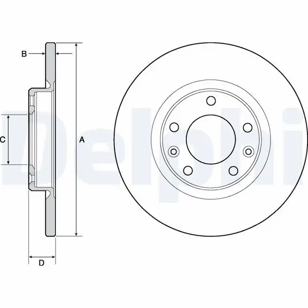 DELPHI BG4661C | Arka Fren Diski 268mm Citroen Berlingo 2019 2020 C4 Picasso 3008 308 508 Combo E Grandland X 1811322
