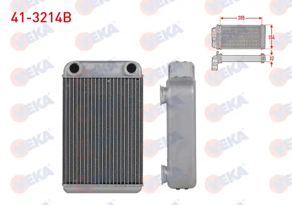 VEKA 41-3214B | Kalorifer Radyatörü Brazing Opel Astra J 2009 2016 Astra K 2015