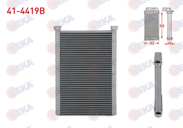 VEKA 41-4419B | Kalorifer Radyatörü Brazing 4 5mm Fin Mercedes Sprinter 907 515 CDI 2018