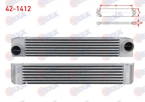 VEKA 42-1412 | Turbo Radyatörü İntercooler Bmw 5 Serisi E60 520 D 525 D 530 D 2003 2010