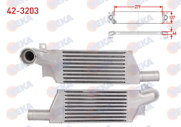 VEKA 42-3203 | Turbo Radyatörü İntercooler Opel Corsa C 1 3 CDTI 2000 2006