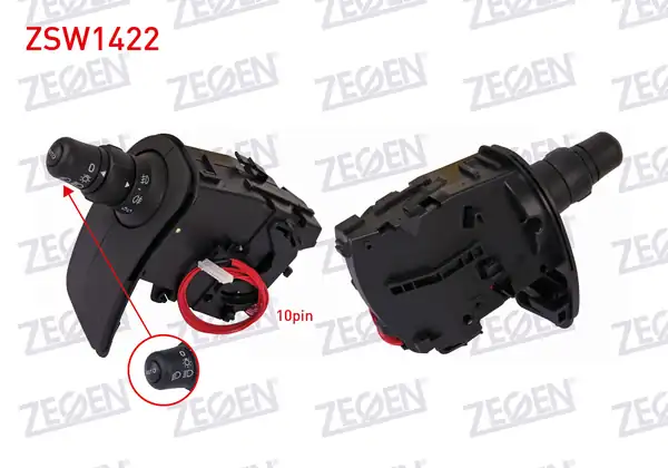 ZEGEN ZSW1422 | Far Sinyal Kumanda Kolu Auto Fonksiyonlu 10 Pin Renault Clio III Kangoo Modus 2005
