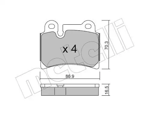 METELLİ 22-0660-0 | Arka Fren Balatası VW Touareg 06 10