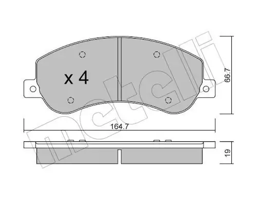 METELLİ 22-0680-1 | Ön Fren Balatası VW Amarok 10