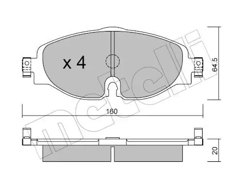 METELLİ 22-0950-0 | Ön Fren Balatası VW Audi Seat Skoda Ford Connect 22