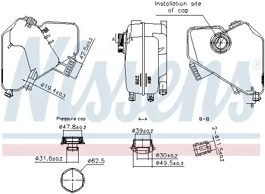 NISSENS 996322 | Genleşme Tankı Ford Fiesta 2009 1 6 TDCI