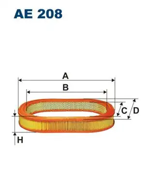 FILTRON AE208 | Hava Filtresi 58 380280 Ford Granada P100 Pick Up Scorpio Sierra Otomobil 6 Adet